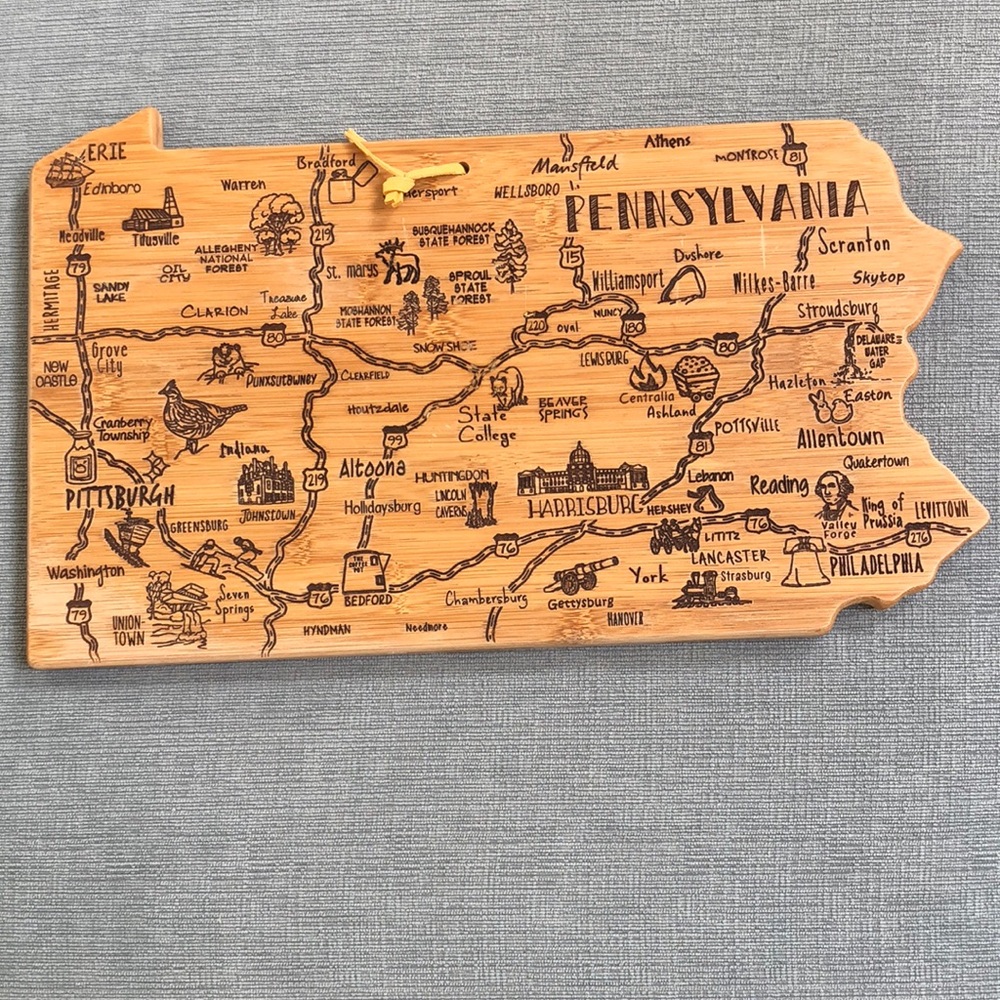 Cute Pennsylvania cutting board.